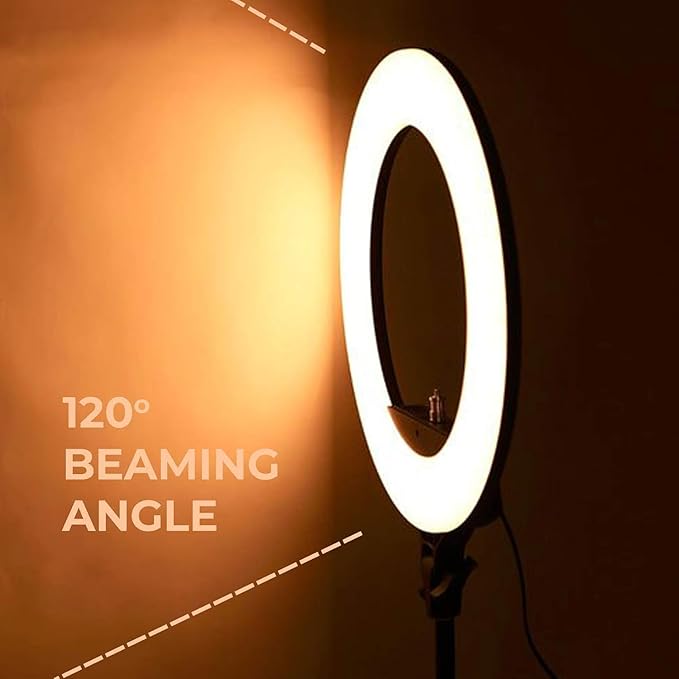 10 Incehs LED Ring Light with 7Ft Stand - USB Powered Color Switch Mode Brightness Control Dual Temperature for Video