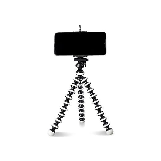 WaveINO Gorilla Tripod/Mini Tripod for Mobile Phone with Phone Mount - Flexible Gorilla Stand for DSLR, Action Cameras, Ring Lights, Panel Reflectors, Umbrellas & Flashlights (13 Inch)