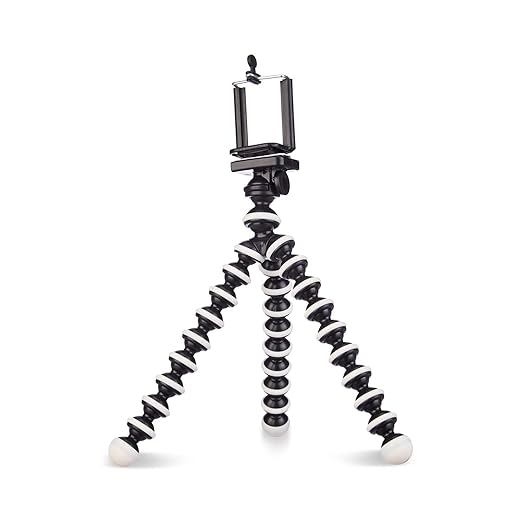 WaveINO Gorilla Tripod/Mini Tripod for Mobile Phone with Phone Mount - Flexible Gorilla Stand for DSLR, Action Cameras, Ring Lights, Panel Reflectors, Umbrellas & Flashlights (13 Inch)
