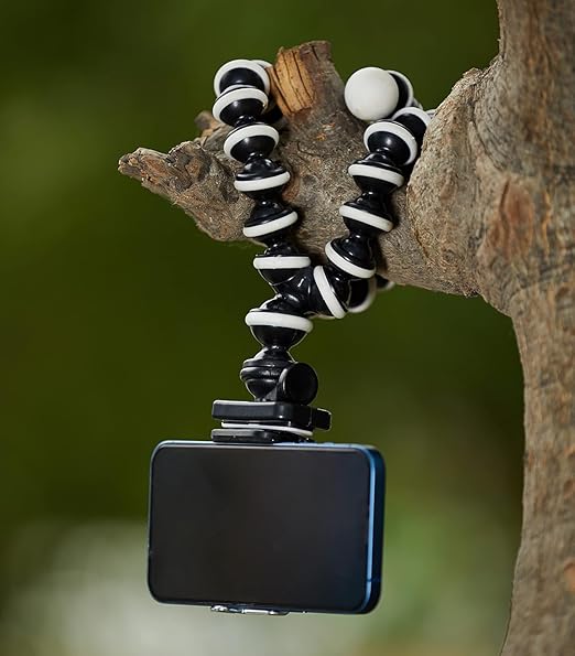 WaveINO Gorilla Tripod/Mini Tripod for Mobile Phone with Phone Mount - Flexible Gorilla Stand for DSLR, Action Cameras, Ring Lights, Panel Reflectors, Umbrellas & Flashlights (13 Inch)