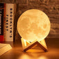 3D Moon Lamp - 7 Colour 15 cm Changeable Sensor | Touch Moonlight Lamp with Stand & USB | Ideal for Bedroom, Valentine, Festival, Corporate & Wedding Gifts | Plastic (Moon Lamp)
