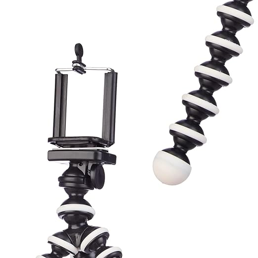 WaveINO Gorilla Tripod/Mini Tripod for Mobile Phone with Phone Mount - Flexible Gorilla Stand for DSLR, Action Cameras, Ring Lights, Panel Reflectors, Umbrellas & Flashlights (13 Inch)