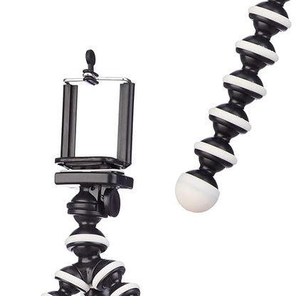WaveINO Gorilla Tripod/Mini Tripod for Mobile Phone with Phone Mount - Flexible Gorilla Stand for DSLR, Action Cameras, Ring Lights, Panel Reflectors, Umbrellas & Flashlights (13 Inch)